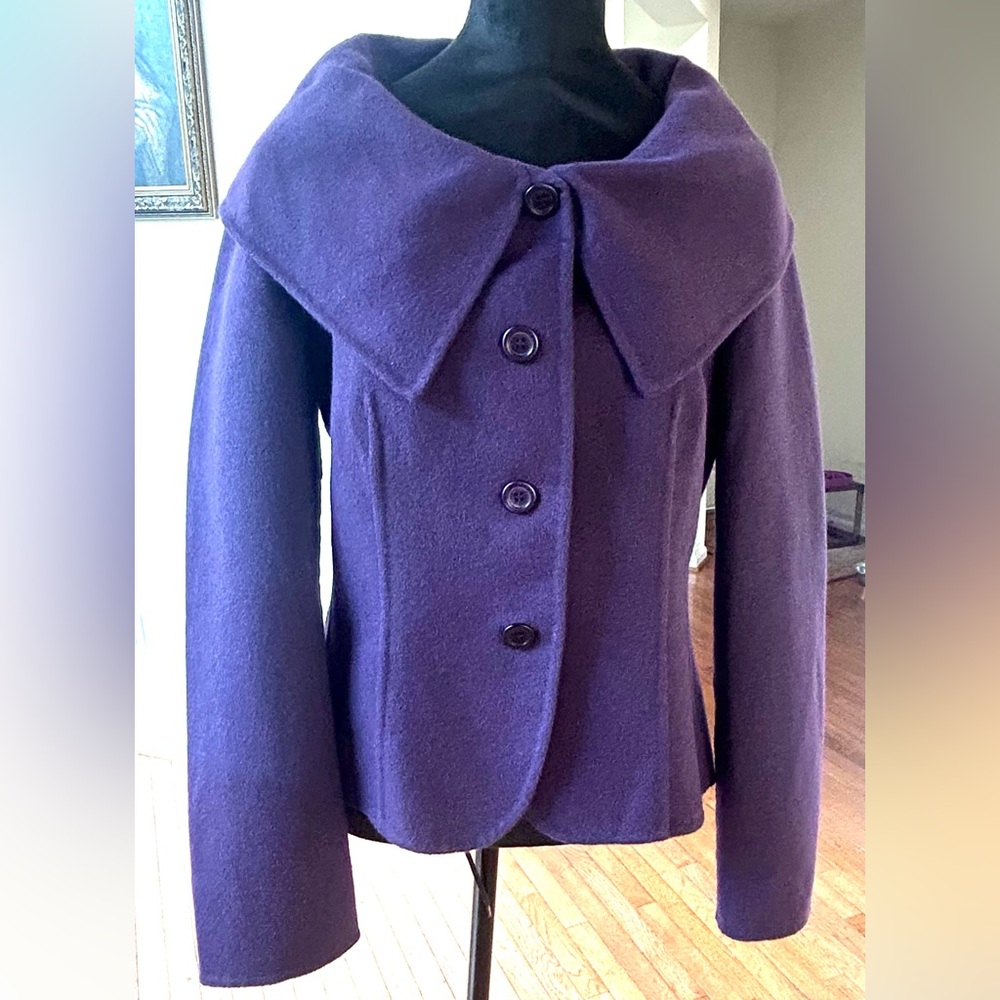 MaxMara Purple short Women's Jacket size 10-12/ 46